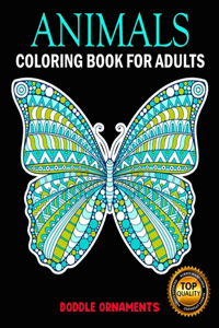 Animals Coloring Book for Adults: 50 Zendoddle Animals / Doodle Ornament Animals / Zendala Style / Ornamental Animals / Animals Kingdom / Elegant Hand Drawn Decorative Animals Colori