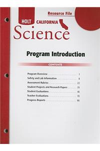 California Holt Science Resource File Program Introduction