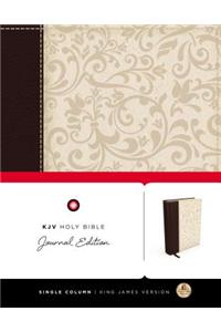 KJV, Holy Bible, Journal Edition, Imitation Leather, Brown/Cream, Red Letter Edition