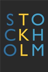 Stockholm Notebook - Sweden Gift - Colorful Stockholm Journey Diary - Sweden Travel Journal