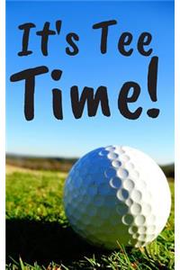 It's Tee Time Golfer Journal Notebook Pocket Blank lined Book