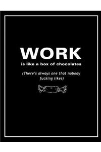 Work is like a box of chocolates (There's always one that nobody fucking likes) Business Notebook & Journal