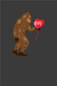 Bigfoot mit Herzballons