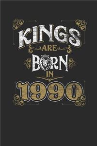 Kings Are Born In 1990: Dotted Bullet Notebook - Birthday Gift or Anniversary Gift Idea