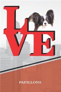 Papillons: Dog Love Park Handwriting Practice Journal Notebook Book Is 120 Pages 6x9