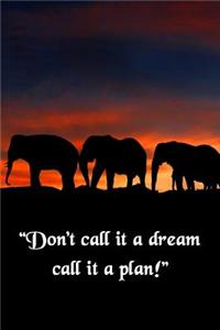 Don't Call It a Dream, Call It a Plan!