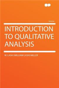 Introduction to Qualitative Analysis