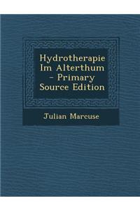 Hydrotherapie Im Alterthum