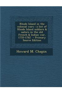 Rhode Island in the Colonial Wars