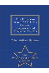The European War of 1914