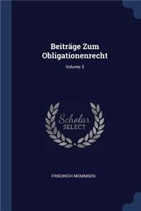 Beiträge Zum Obligationenrecht; Volume 3