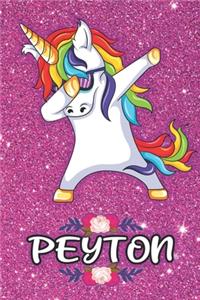 Peyton - Dabbing Unicorn Notebook