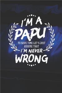 I'm A Papu To Save Time Let's Just Assume That I Never Wrong