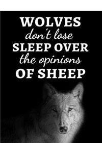 Wolves Don't Lose Sleep Over The Opinions Of Sheep