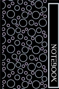 Notebook: Retro Notebook-Abstract Design-Black and White Bubbles. Beautiful gift for Christmas, Birthday, Anniversary. Mom, Dad, Sister, Brother. Size 6" x 9"