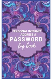 Personal Internet Address & Password Logbook