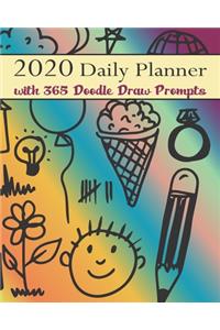 2020 Daily Planner with 365 Doodle Draw Prompts