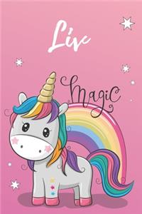Notizbuch Einhorn Liv
