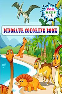 Dinosaur coloring book for kids (4-8)