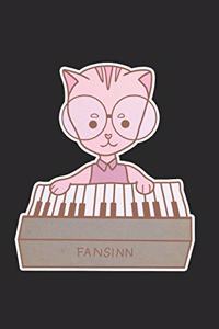 Piano Music Cat Notebook