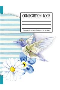 Watercolour Bird & Flowers Composition Book