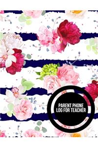 Parent Phone Log For Teachers