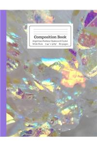 Composition Book Angel Aura Rainbow Opalescent Crystal Wide Rule