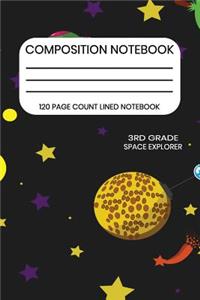 3rd Grade Space Explorer Composition Notebook