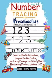 Number Tracing for Preschoolers and Kids, Practice Workbook Ages 3-5