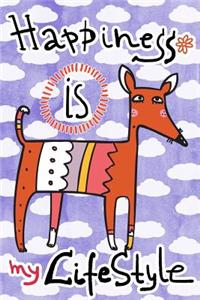 Bullet Journal Notebook for Dog Lovers, Happiness Is My Lifestyle Red Dog 3