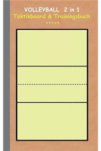 Volleyball 2 in 1 Taktikboard und Trainingsbuch