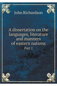 A Dissertation on the Languages, Literature and Manners of Eastern Nations Part 2