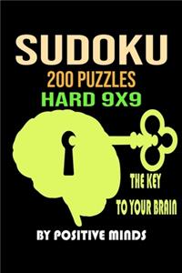 Sudoku 200 Puzzles Hard 9x9 The key to your brain