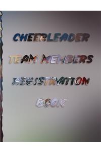 cheerleader team members registration book: Registration book for CHEERLEADING names, addresses and contact details 8,5 "x 11" 100 pages