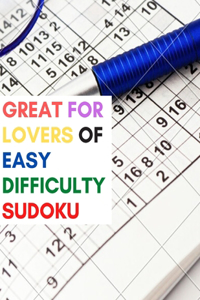 Great For Lovers OF Easy Difficulty SUDOKU