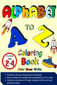 Alphabet A to Z Coloring Book