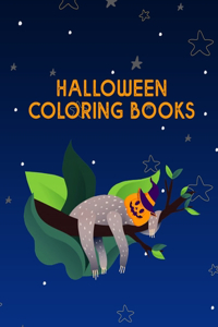 Halloween Coloring Books: Beautiful Halloween easy adult coloring books 8.5 x 11 with 100 pages 50 unique design.