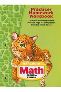 Harcourt Math Georgia Edition Practice/Homework Workbook