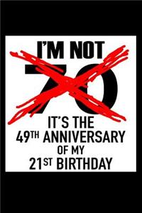 I'm not 70. It's the 49th anniversary of my 21st birthday!
