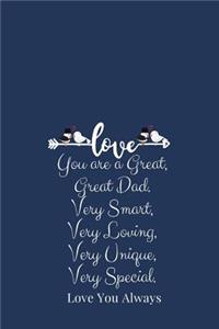 You are a Great, Great Dad. Very Smart, Very Special.
