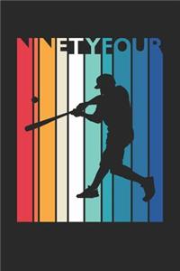 Baseball Notebook for 94 Year Old Women and Men - Vintage Baseball Journal - 94th Birthday Gift for Baseball Player Diary