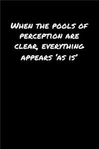 When The Pools Of Perception Are Clear Everything Appears 'As Is'