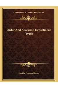 Order And Accession Department (1916)
