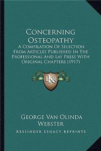 Concerning Osteopathy