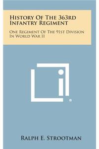 History of the 363rd Infantry Regiment