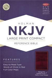 NKJV Large Print Compact Reference Bible, Burgundy
