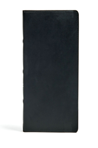 CSB Large Print Ultrathin Reference Bible, Black Premium Leather, Black Letter Edition