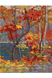 Quad Ruled Art Cover Notebook 1/2 inch Squares 120 Pages