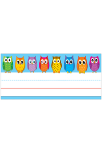 Colorful Owls Name Plates