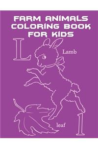 Farm Animals Coloring Book For Kids